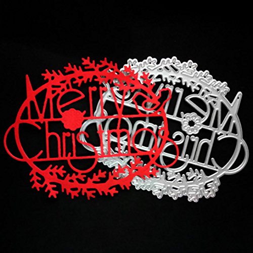 TOPUNDER Merry Christmas Metal Cutting Dies Stencils Scrapbooking Embossing DIY Crafts