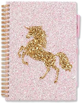 Justice for Girls Glitter Unicorn Spiral Journal Diary