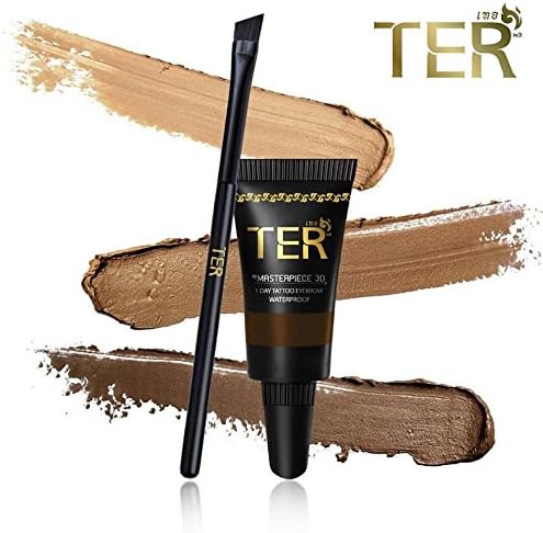 TER Masterpiece 3D Eyebrow Tattoo Waterproof with Brush 4g. #03 Light Brown