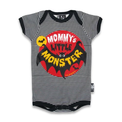 Six Bunnies Unisex Baby Mommys Little Monster Babygrow 6 Months Black