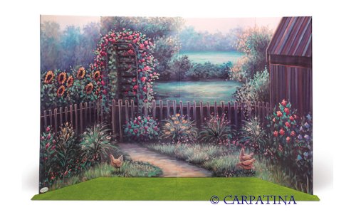 Doll Scene Backdrop - Reversible Summer to Fall - Fits 18" American Girl Dolls