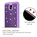 Galaxy J7 Refine/J7 2018/J7 Star/J7 Top/J7 Aura/J7 Aero/Crown/Eon Case w/Tempered Glass Screen Protector for Girls Women,LeYi Glitter Protective Phone Case for Samsung J7 V 2nd Gen TP Purple