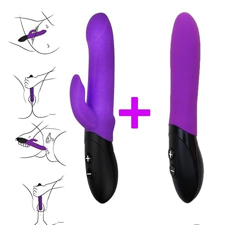 SLODY 2pcs/set Doppel Paar Vibrator Silikon für G-Punkt und Klitoris doppelte mit 9 Vibrationsfrequenz Stimulierende Massage-