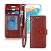 FYY Case for iPhone 6/6s, PU Leather Wallet Phone Case with Card Holder Flip Protective Cover [Kickstand Feature] [Wrist Strap] for Apple iPhone 6/6s 4.7