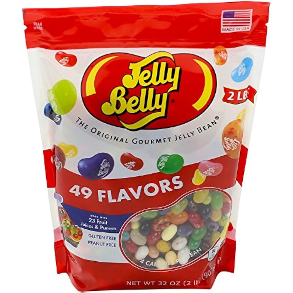 Jelly Belly Beans, 49 Flavors, 2lb StandUp Pouch Grocery " Gourmet