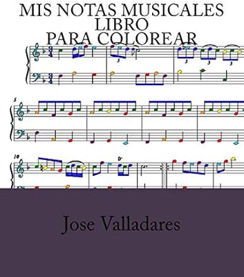 Mis Notas Musicales Libro Para Colorear Amazon De Jose