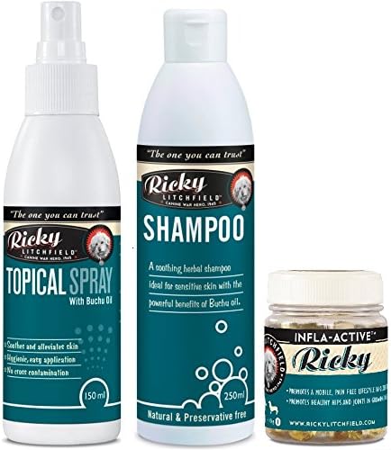 FREE Shampoo with the purchase of TOPICAL SPRAY & INFLA ACTIVE 90 Capsules • Promotes a healthy shiny coat with natural conditioning agent that is $15.00 SAVINGS