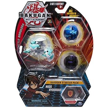 Bakugan 20104018-6053051 Starter Pack 3-Pack, Haos Hydorous, Collectible Transforming Creatures, for Ages 6 and Up