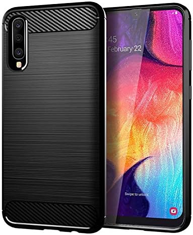 Kkkie Case Compatible Samsung Galaxy A30 / A40, Slim Carbon Fiber Design Silica Gel Cover Good Grip Anti-Scratch Shockproof Protective Case for Samsung Galaxy A50