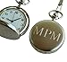 Personalized Brushed Silver Quartz Pocket Watch - Groomsmen Wedding Party Gifts - Engraved for Free