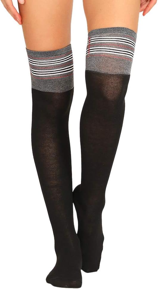 Women Middle Stock Women Fashion Cotton Leopard Stripe Print Long Warm Sock