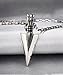Caperci Men's Stainless Steel Arrowhead Pendant Necklace Punk Rock Biker Jewelry for Men