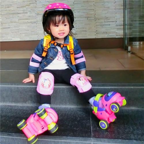 AM ANNA Kids Adjustable Quad Roller Skates for Toddlers Age 2-5,Adjustable Roller Skates for Toddler Beginner Boys & Girls,Roller Skates Shoes for Beginners Toddlers Baby