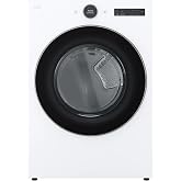 LG 7.4 Cu. Ft. Smart Electric Dryer, Vented, Stackable, White &ndash; Large Capacity, Energy Efficient, Wi‑Fi Enabled