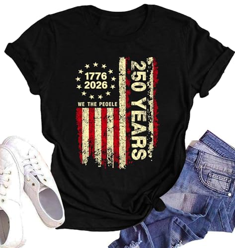 We The People 1776 T Shirt American Flag Patriotic Tee Tops for Women 4th of July Ring Hole Short Sleeve Sexy V-Neck Tshirt(Small,A-Black-5) at Amazon