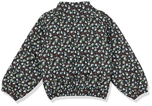 AMAZON ESSENTIALS UNISEX KIDS’ LIGHTWEIGHT PUFFER JACKET (PREVIOUSLY AMAZON AWARE), DEEP BROWN GRAPHIC FLORAL, SMALL