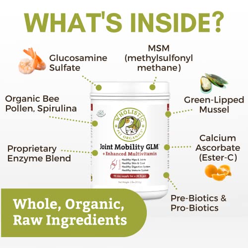 Wholistic Pet Organics Joint Mobility GLM Dog Joint Health Supplement