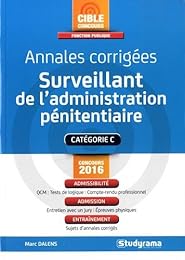 Annales corrigées, surveillant de l'administration pénitentiaire