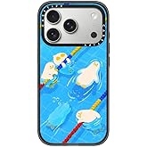 CASETiFY Impact iPhone 17 Pro Case [Slim/Compatible with Magsafe / 8.2 ft. 4X Military Grade Drop Protection] - Pool time - Clear Black