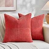 Fancy Homi 2 Packs Red Decorative Throw Pillow