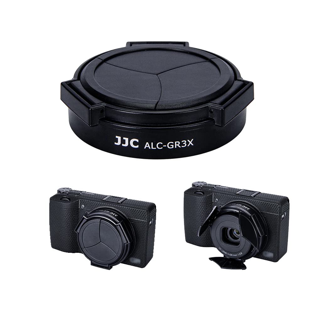 JJC Camera Auto Lens Cap Lens Protector for Ricoh GR IIIx Digital Camera Lens Cap Cover