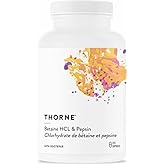 THORNE - Betaine HCL & Pepsin - Digestive Enzymes for Protein Breakdown and Absorption - 225 Capsules