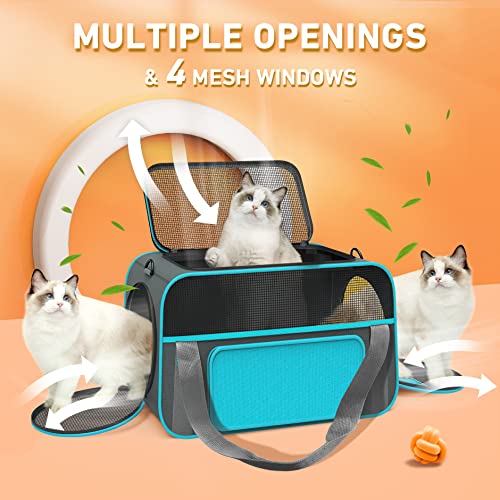 Cat Carrier, SoftSided Pet Carrier Airline Approved, Durable Small Dog