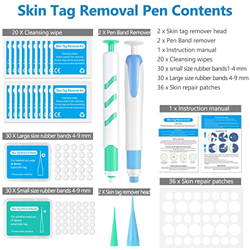 2 Size Automatic Removal Pen Set, Effective, Painless, Easy And Safe For Small To Large Size Warts And Moles (1-9 MM)