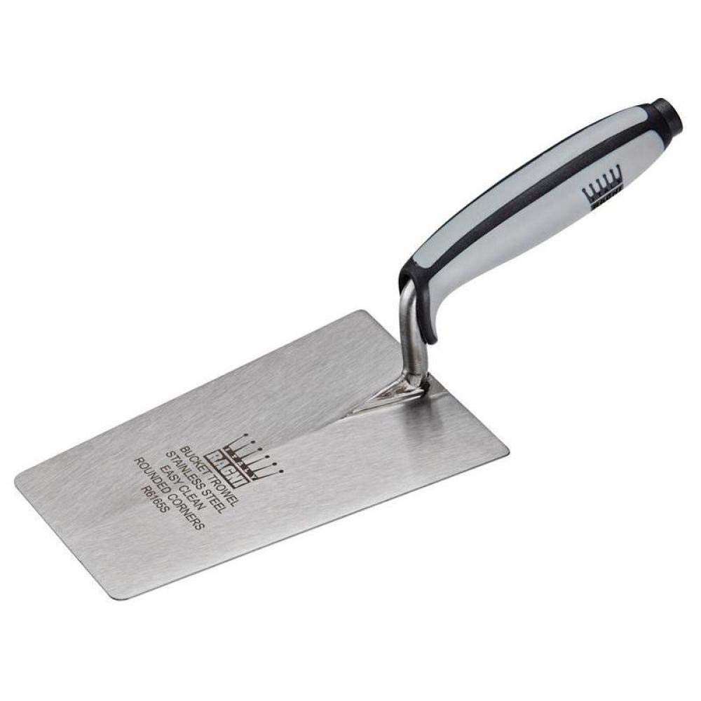 Ragni R6165S 6 1/2" Stainless Steel Bucket Trowel, Silver