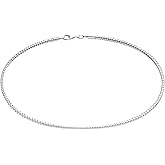 Savlano 925 Sterling Silver Solid Italian Round Diamond Cut Snake Chain Bracelet/Anklet For Women & Men - Made in Italy Comes Gift Box