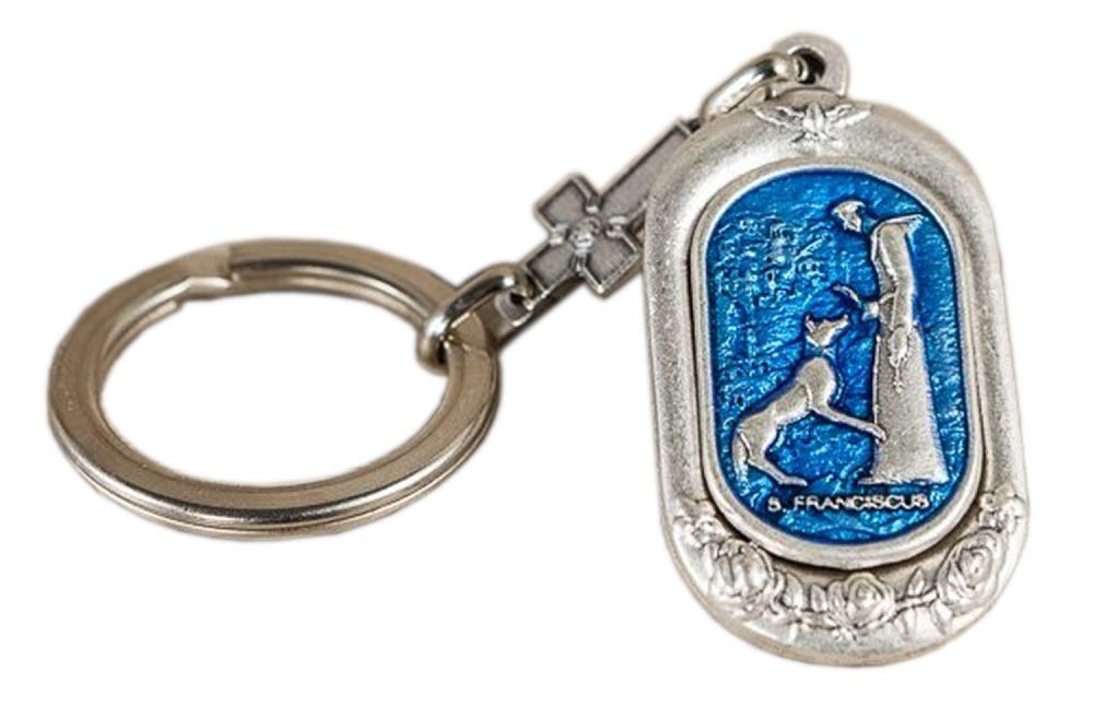 Silver Plated Keyring Saint Francis of Assisi