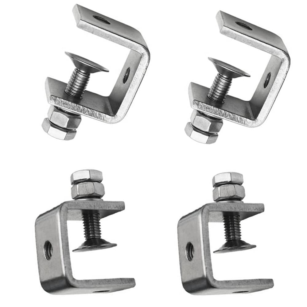 WANGCL 4PCS C Clamps 304 Stainless Steel G Clamps Tiger Clamp for Metalworking Home Improvement and Automotive Repair Woodworking