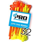 Aero-Flex&reg; No More Line! Combo Replacement Flexible Line Blades 32 PRO Pack Heavy Duty Line Blades - Replace Your Trimmer line! No More spools, No More rewinding Made in USA!