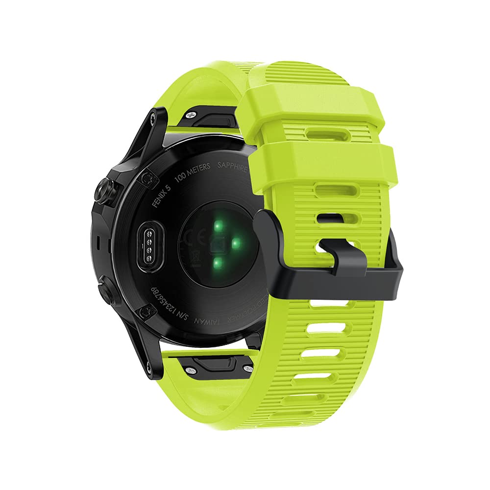 REYDA Silicone Strap Compatible with Garmin Fenix 7X/7X Pro/6X/6X Pro/5X/5X Plus/3/3 HR, 26mm Quick Fit Watch Strap Soft Flexible Silicone Bracelet Wristband Replacement Strap for Garmin Enduro 3/2/1