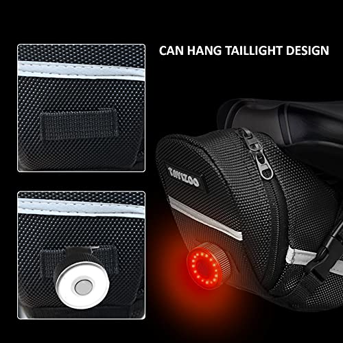 Tayizoo Bike Seat Bag Waterproof With Reflective Strips Bicycle Saddle Bag Under Seat Cycling Seat Pack for Mountain Bikes and Road Bicycle