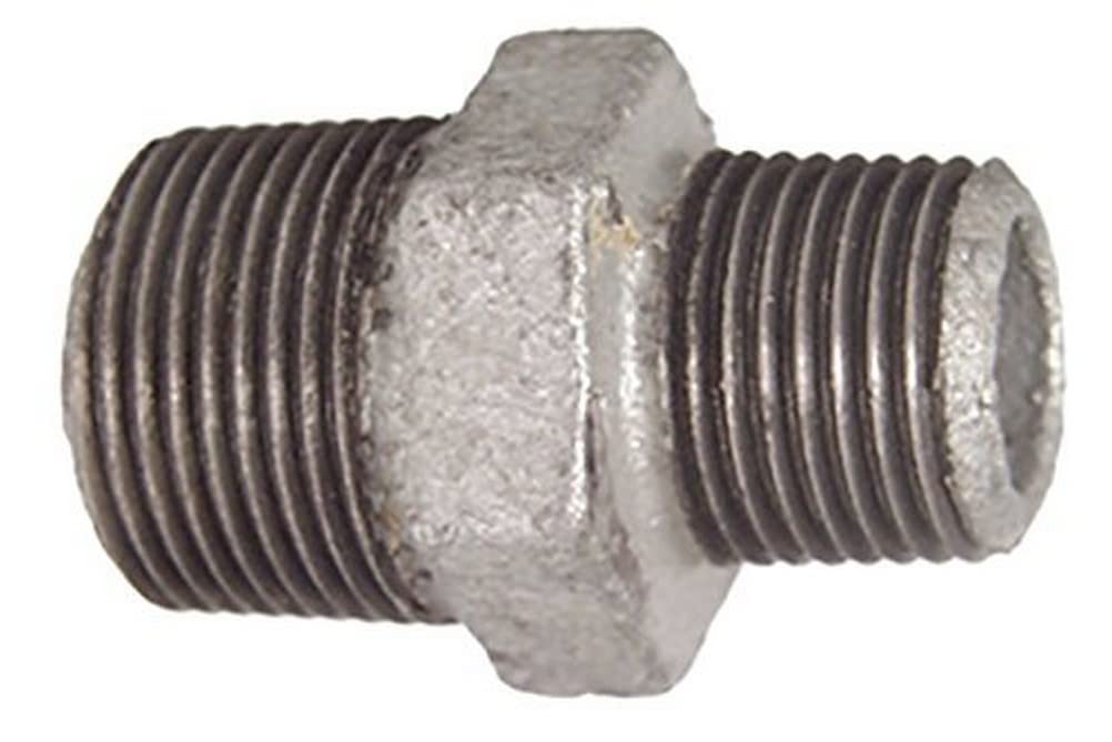 Red. Double Nipples z-c 3/4x1/2