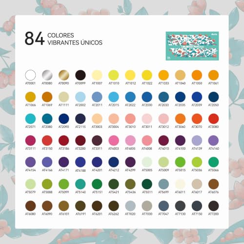 Arrtx - Colored Pencils, 84 Artist Grade Colors, Extra Thick 1/4" Soft Core Drawing Pencils for Smooth Placement and Easy Blending, Art Supplies for Coloring, Sketching and