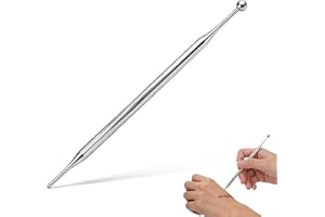 Dual Head Facial Reflexology Tools, 15cm Stainless Steel Portable Facial Reflexology Tools Finger Massage Tool Reflexology Pe