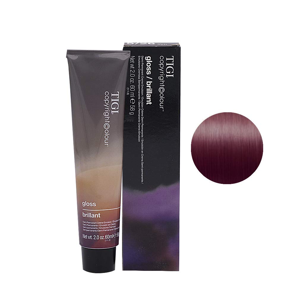 TIGI Colour Radiant Gloss Demi-Permanent Creme - Light Auburn Violet Brown 5/26 5VR