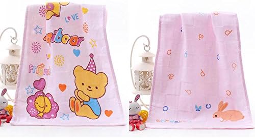 BigFamily Cotton Cute Cartoon Flower-Printed Baby Face Towel Embroidery Newborn Towels
