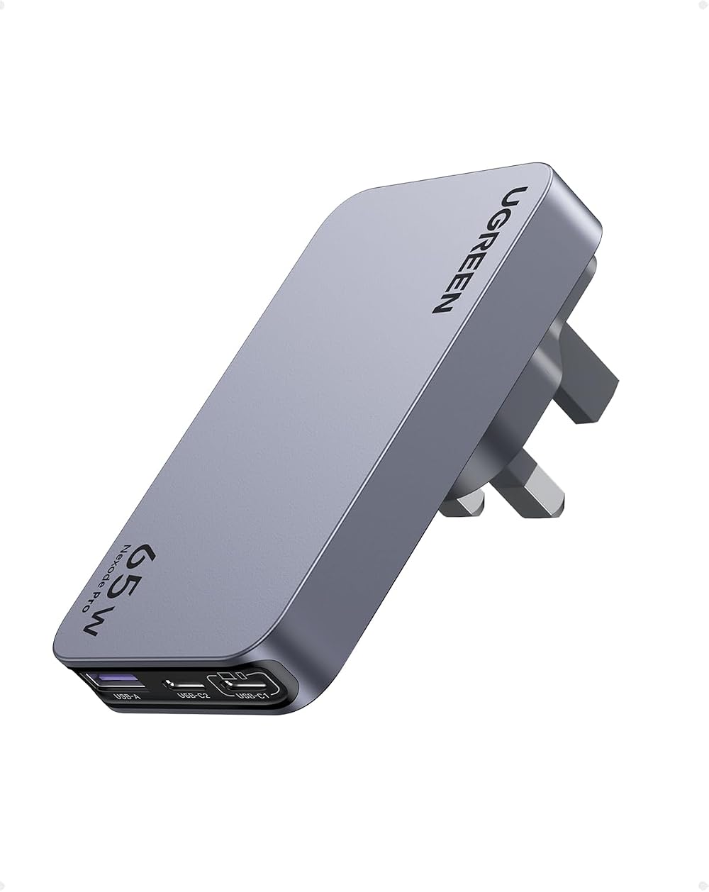 UGREEN 65W USB C Charger Nexode Pro 3-Port GaN Travel Adapter US UK EU Plugs
