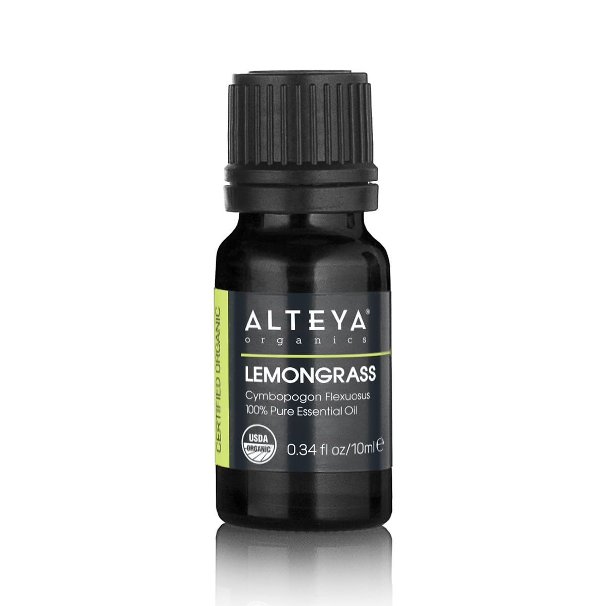 Alteya Organic Lemongrass Oil (Cymbopogon Flexuosus) 10 ml - 100% USDA Certified Organic Pure Natural Lemongrass Essential Oil