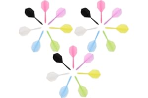 Healeved 21pcs Plastic Dart Shafts and Flights Integrated Replacement Accessories Kit for Soft Tip Darts,
