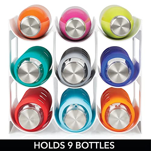 mDesign Plastic FreeStanding Water Bottle Organization/Wine Rack