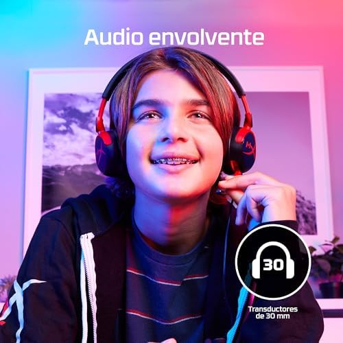 HyperX Cloud Mini - Fones de ouvido para jogos com fio para crianças, limite de volume 85dB, para PC / Switch / PS / Chromebook / Xbox / Mobile, Lavanda