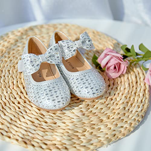 Felix Flora Toddler Girl Silver Dress Shoes Size 13 Flower Girl