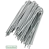 GardenMate 100-Pack ANTI-RUST 6'' 11 Gauge HEAVY-DUTY U-Shaped Garden Securing Pegs Galvanized