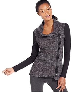 Calvin Klein Performance Womens Asymmetrical Zip-Closure Jacket
