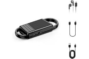 TALLKCODER Voice Recorder, Playback-Enabled Recording Device, Noise Reduction Function Recorder, Connectable to Mobile Phones and Computers, Long Playback Time with High-Definition Sound Quality