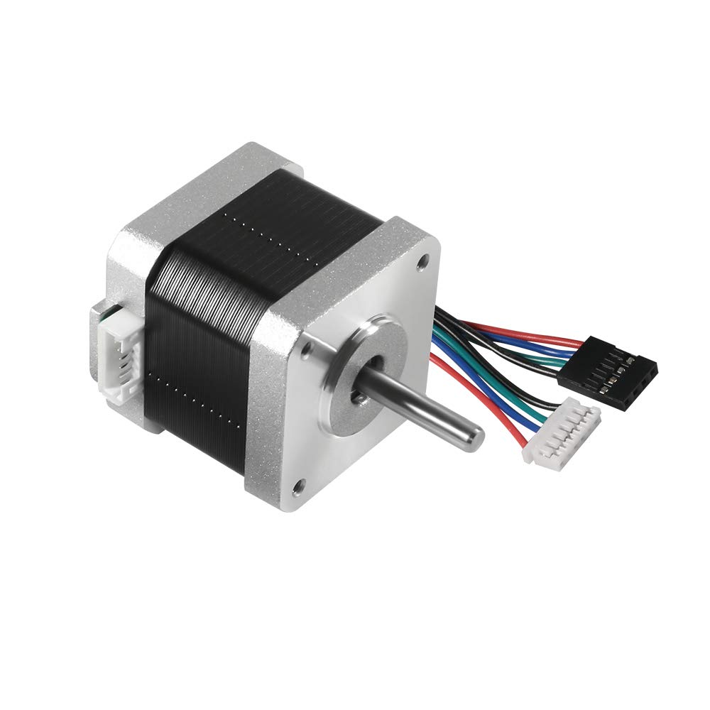 Dealikee 3D Printer Motors, Nema 17 Stepper Motor 42 Motor 1.8 Stepper Angle 42BYGH 1.7A (17HS4401) motor 4-Lead W/1m Cable for Extruder Reprap Makerbot CNC Creality